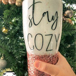 Stay Cozy Glitter Tumbler 30OZ